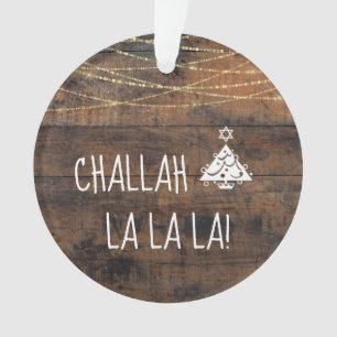 Cute Challah La La La Christmas Hanukkah Tree Ornament