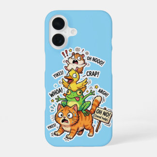 Cute Chaotic Animal Stack Meme Phone Case – Funny 