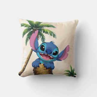 Cute Chaotic Vibes Throw Pillow – Tropical Cartoon