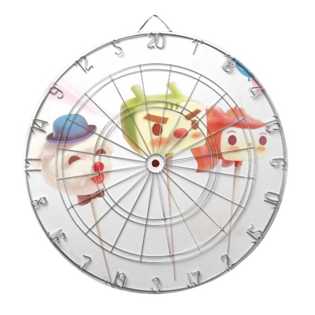 Cute Character Cake Pops Dartboard (Front)