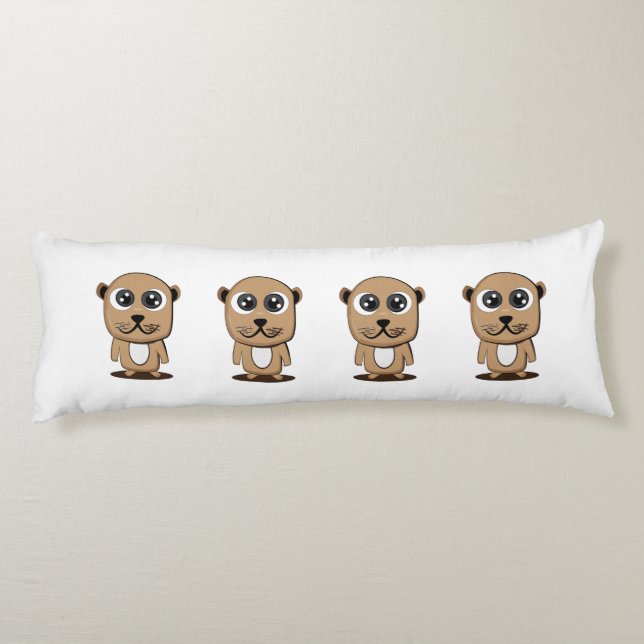Cute character clipart body cushion (Back)