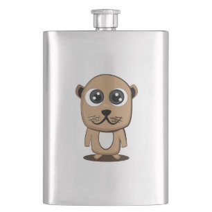 Cute character clipart hip flask