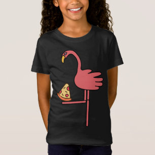 Cute Character Kawaii Funny Pink Bird Cartoon Flam T-Shirt