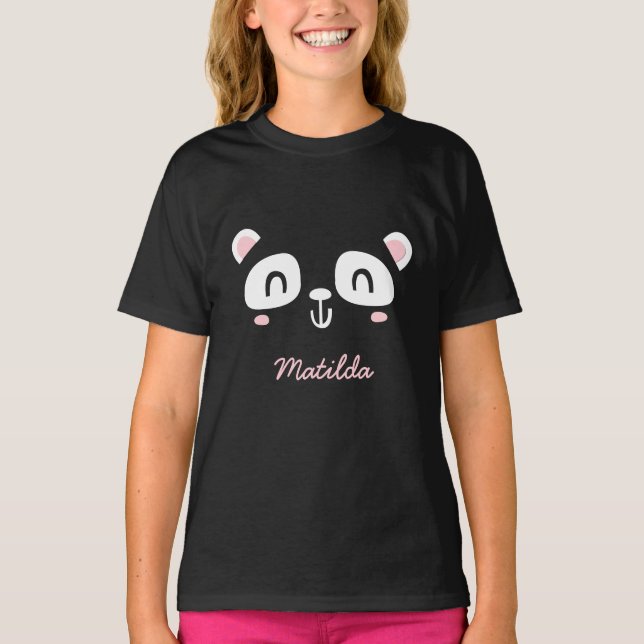 Cute character panda children's birthday apparel T-Shirt (Front)