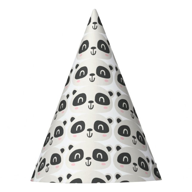 Cute character panda children's birthday party hat (Front)