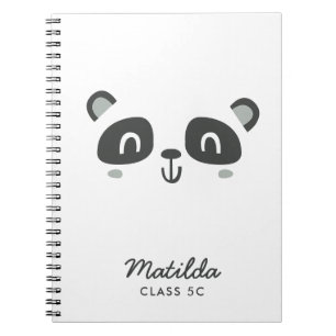 Cute character panda children's notebook