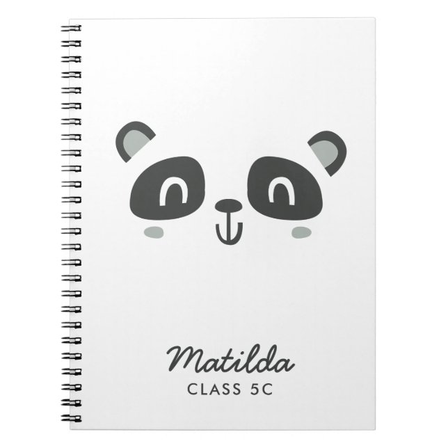 Cute character panda children's notebook (Front)