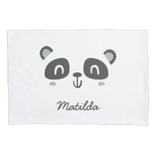 Cute character panda children's  pillowcase