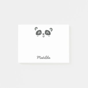 Cute character panda children's school post-it notes