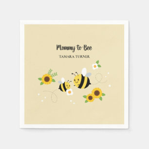 Cute Characters Mommy-to-Bee Baby Shower Napkin