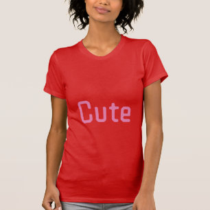 Cute Charm Crimson Canvas Slim Fit-Tee Women Soft T-Shirt
