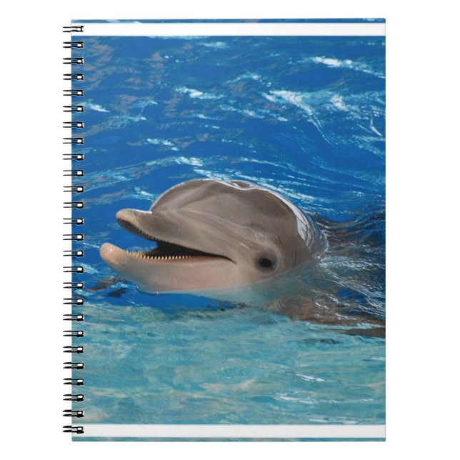 Cute Chattering Dolphin Notebook (Front)