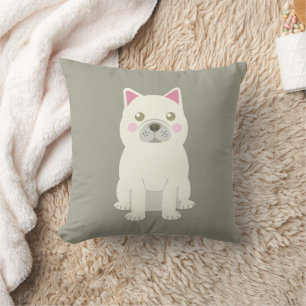 Cute Cheeks French Bulldog Cushion