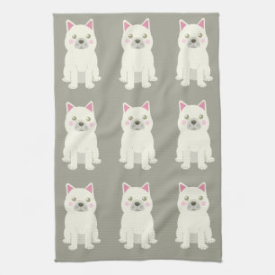 Cute Cheeks French Bulldog Tea Towel