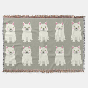 Cute Cheeks French Bulldog Throw Blanket