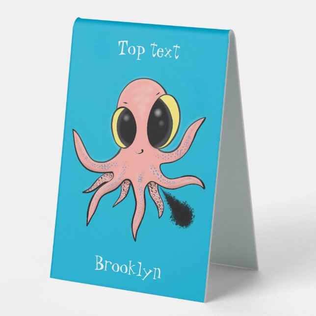 Cute, cheeky baby octopus cartoon (Front)