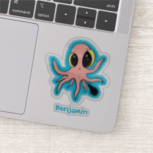 Cute, cheeky baby octopus cartoon