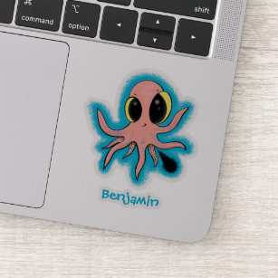 Cute, cheeky baby octopus cartoon
