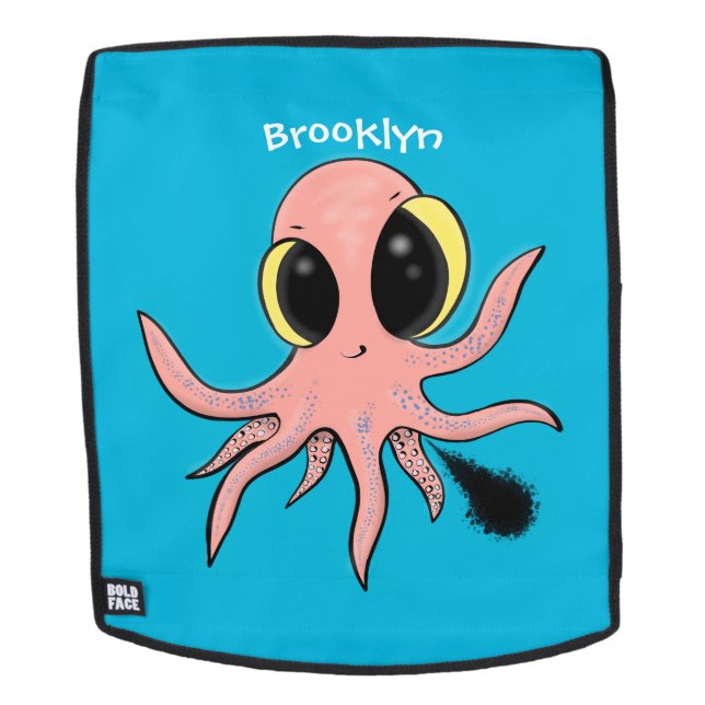 Cute, cheeky baby octopus cartoon backpack (Removable Face)
