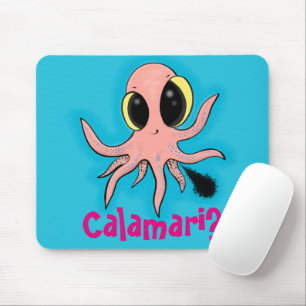 Cute, cheeky baby octopus cartoon mouse mat