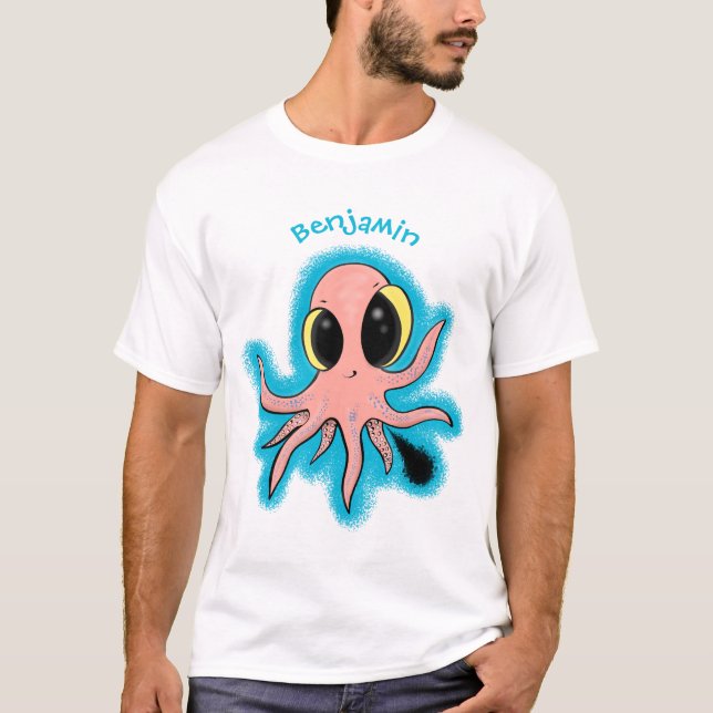 Cute, cheeky baby octopus cartoon T-Shirt (Front)