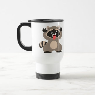 Cute Cheeky Cartoon Racoon Commuter Mug
