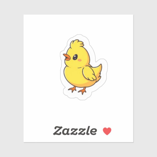 Cute Cheeky Easter Chick Yellow Bird (Sheet)
