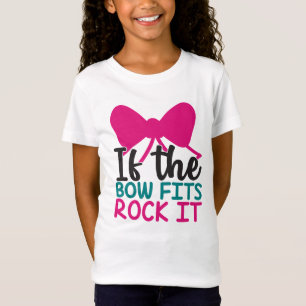 Cute cheer bow word art  T-Shirt