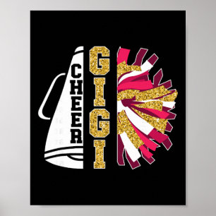 Cute Cheer Gigi Of A Cheerleader Gigi Grandma Poster