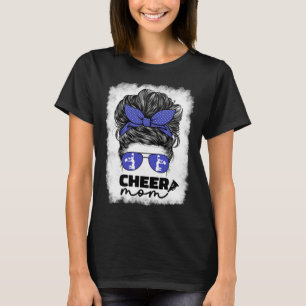 Cute Cheer Mom For Women Cheerleader Mom Blue Mess T-Shirt