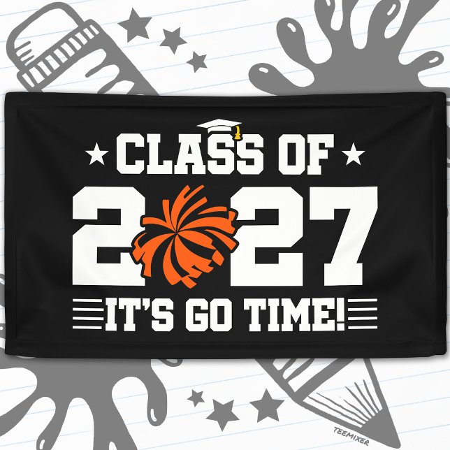 Cute Cheer Squad Graduation Senior Class of 2027 Banner (Creator Uploaded)
