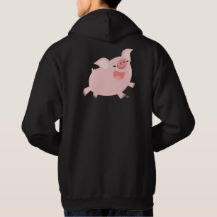 Cute Cheerful Cartoon Pig Hoodie