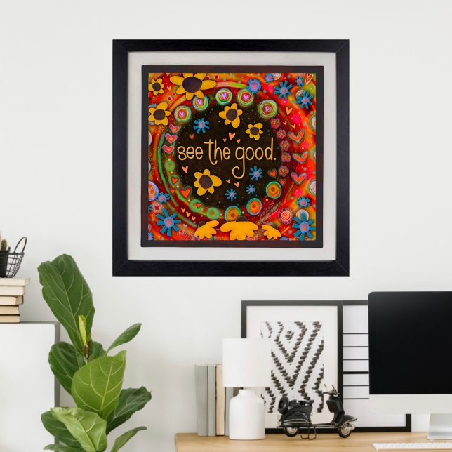 Cute Cheerful Colourful See the Good Inspirivity Poster (Creator Uploaded)
