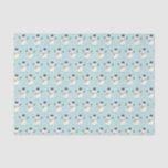 Cute Cheerful Snowman Pattern Winter Tissue Paper<br><div class="desc">Cute happy snowman pattern on light blue snowy background.</div>