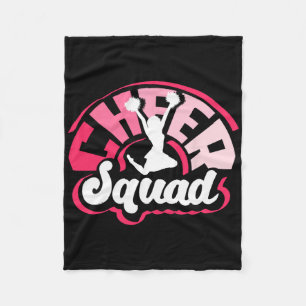 Cute Cheerleader Art Women Girls Cheer Squad Cheer Fleece Blanket