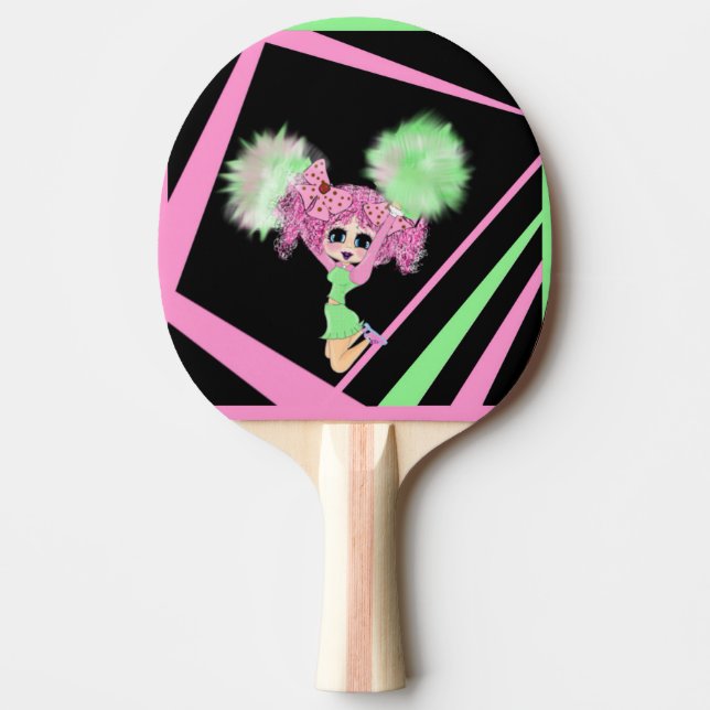 Cute Cheerleader gifts personalised Ping Pong Paddle (Front)