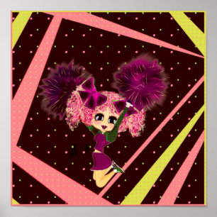 Cute Cheerleader gifts personalised Poster