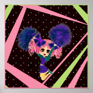 Cute Cheerleader gifts personalized Poster