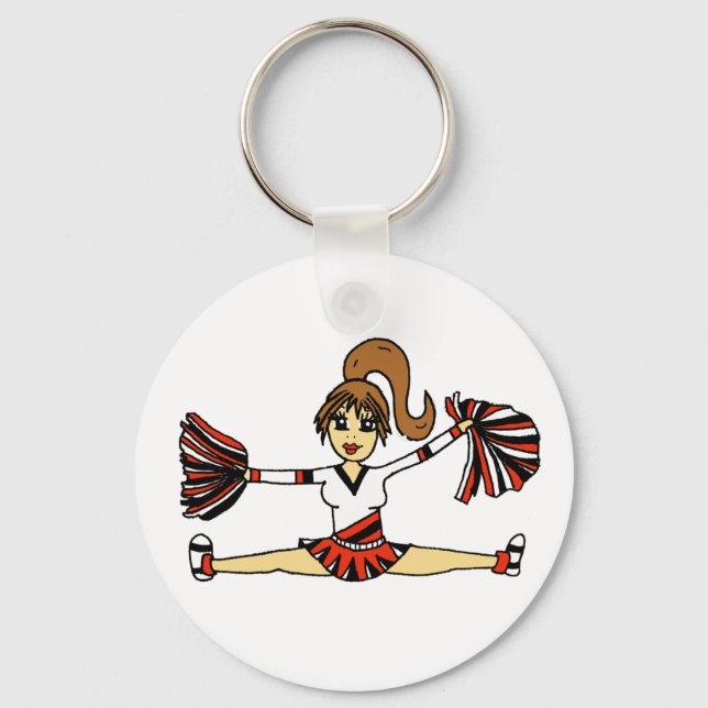 Cute Cheerleader Keychain (Front)