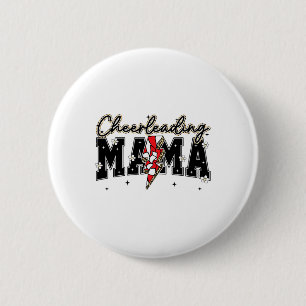 Cute Cheerleading Mama Lightning Game Day Season S 6 Cm Round Badge