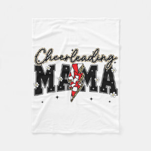 Cute Cheerleading Mama Lightning Game Day Season S Fleece Blanket