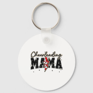 Cute Cheerleading Mama Lightning Game Day Season S Key Ring