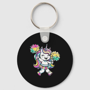 Cute Cheerleading Unicorn Squad Girls Toddlers  Key Ring