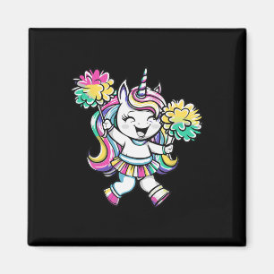 Cute Cheerleading Unicorn Squad Girls Toddlers Magnet