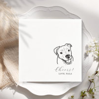 Cute Cheers Pet Face Drawing Dog Sketch Wedding