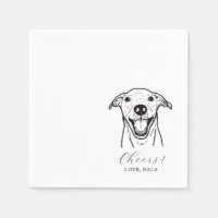 Cute Cheers Pet Face Drawing Dog Sketch Wedding