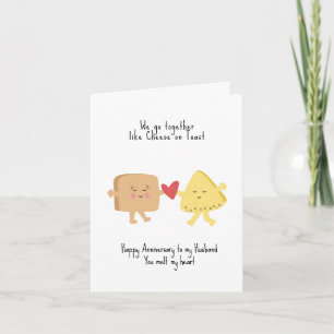 Cute Cheese and Toast Anniversary Card