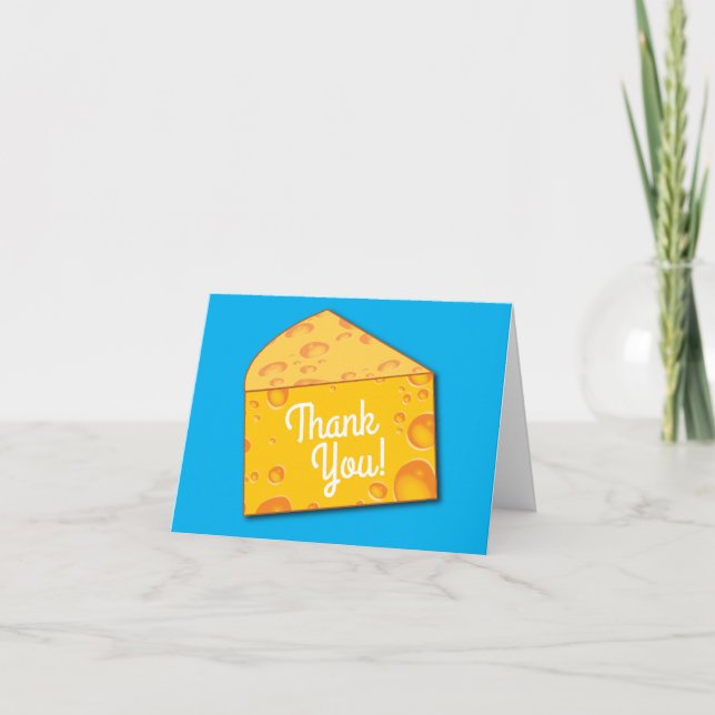 Cute Cheese Wedge Kids 1st Birthday Party Card (Front)