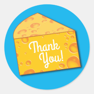Cute Cheese Wedge Kids 1st Birthday Party Classic Round Sticker