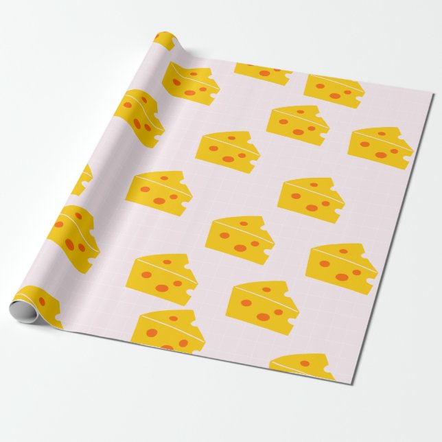 Cute Cheese Wrapping Paper (Unrolled)